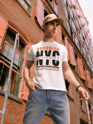 HERE&NOWTypography Printed T-shirt