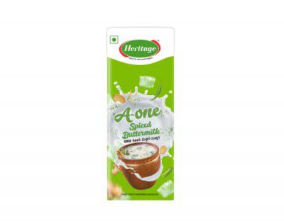Heritage A-One Buttermilk, 180 ml Tetra, Liquid