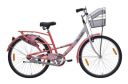 Hero Emerald 26T Bicycle for Girls/Womens with Front Basket and Inbuilt Carrier | Rigid Fork | 18 Inch Frame | Single Speed (Silver-Peach)...