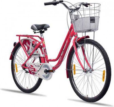 HERO NEW MISS INDIA REEVA IC 26 T (inch) Road Cycle  (Single Speed, Pink, Rigid)