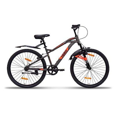 Hero Spinner 26T Single Speed Cycle | MTB | Grey | Front Suspension | Unisex | Single Speed
