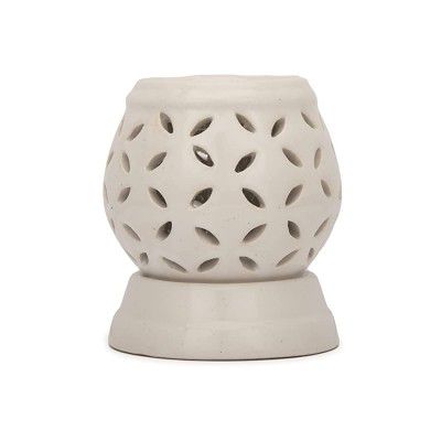 HEROIC Ceramic Clay Electric Aroma Diffuser Small Nano with Bulb Oil Burner for Home with Aroma Oils 10ml