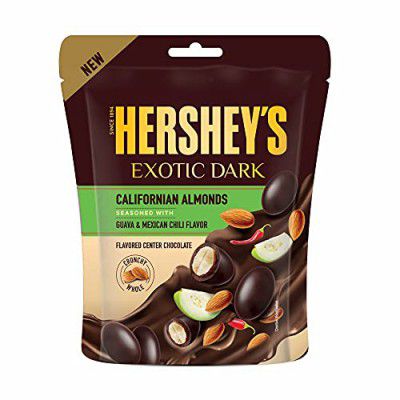 HERSHEY'S Exotic Dark Californian Almonds | Guava & Mexican Chili Flavor 90 Grams