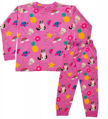 Hestia | H.NSG.N.1 | Girls Nightwear | Bottom Pyjama Tshirts | Breathable Fabric Pajama Sets | Size - 4-6 Years