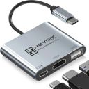 HEYMIX 3-in-1 USB C Hub with 4K HDMI, 100W PD Charging & USB 3.0 Ports, Multiport Adapter Compatible...