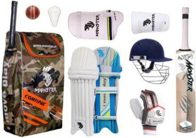 HF MONSTER CAMOFLAGE CRICKET OF 4 NO ( IDEAL FOR 8-10 YEARS ) COMPLETE Cricket Kit