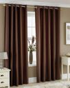 HFI Royal Silky Grommet Window Curtain - 5 feet, Coffee - 1 Piece...