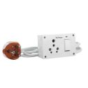 Hi-plasst 1 Socket 16A Power Extension Box For Refrigerator, Washing Machine, Microwave With Heavy 3-Core Cable And 16A 3-Pin Plug , 1100 Volts (For 1000 Watt, 2 Meter)...