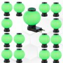 Hi-Plasst Green Plug in Night Lamp – Portable LED 0 Watt Bulb Lamp for Bedroom – Set of 15...
