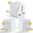 Hi-PLASST UK Plug Type G Adapter (pack of 3) India to UAE, Dubai, Singapore Universal Travel Adapter, UK Adapter for Indian Pins, Converter Socket Perfect for Phone,Laptop, Camera (UK Plug-3pcs)...