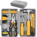 Hi-Spec 25-Piece Small Tool Kit with Knife and Hex Key Included: Basic Essential Tool Set for Home, Office, and College...