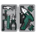 Hi-Spec Cordless Electric Screwdriver, Power Screw Driver Set with Pink Compact Tool Kit for Small Repair and Maintenance- Ideal Housewarming Gift,19 Piece (Green)...