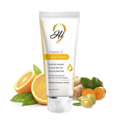 Hi9 Vitamin C Face Wash, Clean Skin, Orange Extract, Turmeric Extract, 75ML
