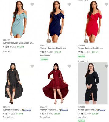 Hialto Womens Dresses Upto 94% Off | Starts At ₹151