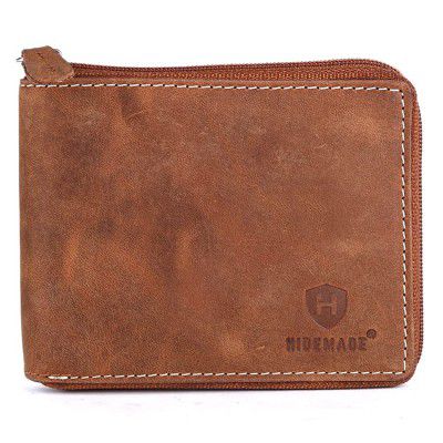 HIDEMADE Mens TAN Leather Wallet