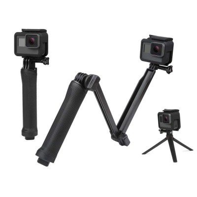 HIFFIN 3-Way Monopod Grip Arm Tripod Foldable Selfie Stick