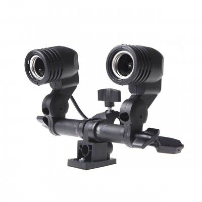 HIFFIN Branded E27 Double Light Socket with Light Stand