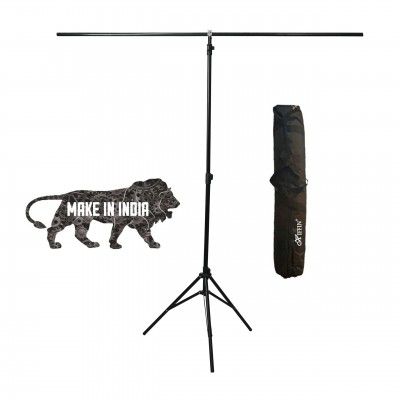 HIFFIN T-Shape 9x6 Ft. Backdrop Stand,6ft Wide 9ft Tall Adjustable Background Support System Kit Heavy Duty