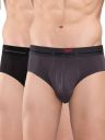 HiFlyers Men's Silky Soft Odour Free Fabric for Luxurious All-Day Wear Dark Knight Collection Solid Micro Modal Brief...