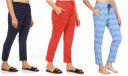 HIFZAA Womens Cotton Printed Pyjama/Track Pant Lower with Pockets and Drawstring for Summers (Pack of 3)...
