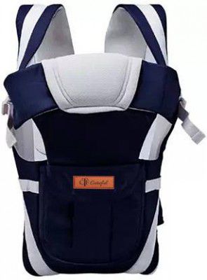 Cutieful High Quality Bag with Strong Belt 4 in 1 Position Baby Carrier (Nevi Blue, Front carry facing out)
