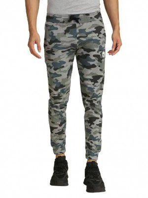HIGH Star Men Grey Camouflage Printed Track Pants