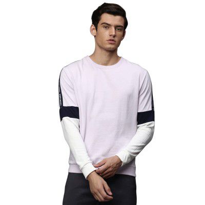 HIGH Star Men's Fleece Colorblock Round Neck Sweatshirt