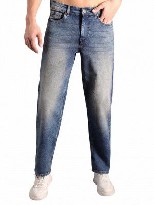 HIGH STAR Men's Regular Fit Mid Rise Jeans