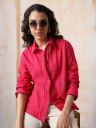 HIGH Star Oversized Solid Shirt for Women | Comfortable and Trendy Casual Shirt