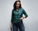 HIGH STAR Women's HSWSHW23701_C4 Spread Collar Regular Fit Shirt...