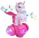 HIGH TRUSTED 360 Degree Baby Horse Stunt Toy Lights and Sound Electric Car Model Toy Vehicles Toys for Kids Best Birthday and Festival Gift (Pink)...