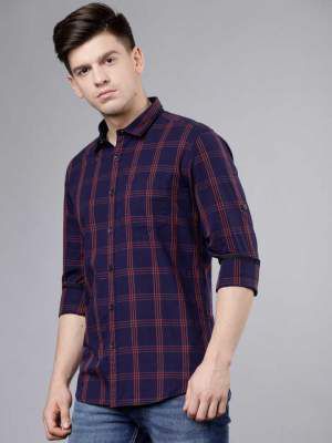 Highlander Men Checkered Casual Shirt