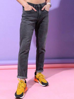 HIGHLANDER Men Tapered Fit Mid-Rise Grey Jeans