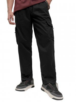 Highlander Men's Carpenter Fit Regular Trousers | Casual Trousers | Solid | Mid-Rise| Trouser | Regular