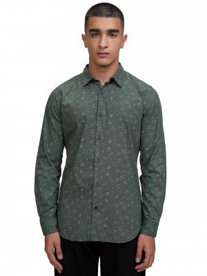 Highlander Men's Printed Slim Fit Shirt