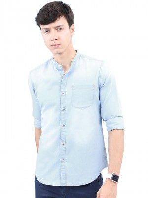 Highlander Men's Solid Slim Fit Shirt