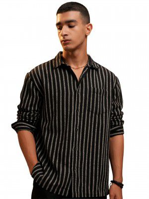 Highlander Men's Striped Relaxed Fit HLSH016124