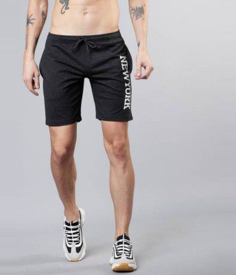 HIGHLANDER Printed Men Black Sports Shorts
