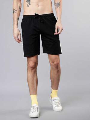 HIGHLANDER Solid Men Black Sports Shorts