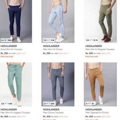 UP TO 90% Off Highlander Trousers | For Mens