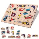 HIghRoof Wooden Power Tools Puzzle for Kids - Automobile Tools Kit Mechanical Toy Set Portable Tool and Repair Set Toy Wooden Kids Toys...