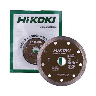 HIKOKI 796160Z-4" (110mm) Diamond Blade with Rim Segment, Pack of 1 Pc, 110 X 1.7 X 8