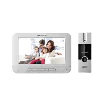 HIKVISION Analog Video Intercom System with 7 TFT LCD Screen Wired Video Door Phone/Bell (DS-KIS202T)