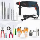 Hillgrove 100% Copper Winding HGCM121M Machine with HSS Bits HGCM121M1 Hand Tools, Drill Chunk 13mm for Making Holes in Metal/Wood/Concrete Rotary Hammer Drill (26 mm Chuck Size, 1200 W)...