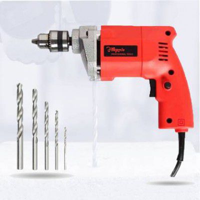 Hillgrove 100% Copper Winding HGCM524M1 With 10mm Drill Machine with 5Pcs HSS 100% Copper Winding (10 mm Chuck Size)