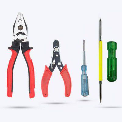 Hillgrove HGCM148M1 8"inch Heavy Duty Grip Combination Pilash Hand Tool Lineman Plier with Wire Cutter, Line Tester and 2in1 Screwdriver