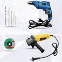 Hillgrove HGCM15M1 Angle Grinder With 500W Drill Machine with 5 Drill Bits HGCM15M1 for Hole in Metal/Wood/Concrete with Reverse Rotaion and Variable Speed Pistol Grip Drill (10 mm Chuck Size)...