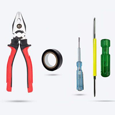Hillgrove HGCM285M1 8"inch Heavy Duty Grip Combination Pilash Hand Tool Lineman Plier with Electrical Tape, Line Tester and 2in1 Screwdriver