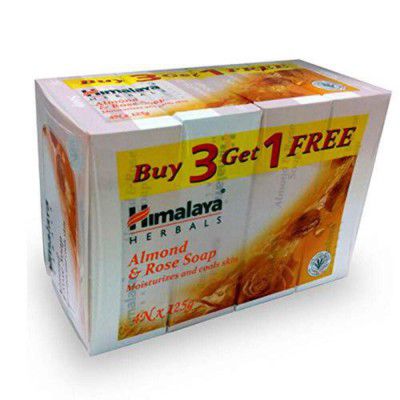 Himalaya ALMOND & ROSE SOAP 125gx4N INDIA VAL PAK