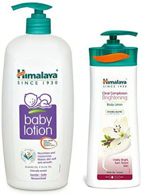 Himalaya Baby Lotion 700ml & Clear Complexion Brightening Body Lotion for Normal Skin (400 ml)
